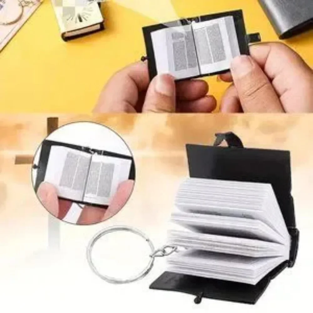 Brandless Mini Holy Bible Keychain Turnable Pages Snaps Closed OSNew